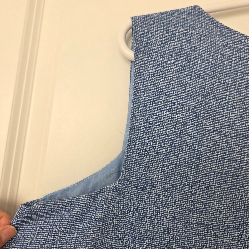 J. McLaughl Lined Linen Dress Women XL Vacation Resort Blue Beach Vacation - Picture 3 of 4